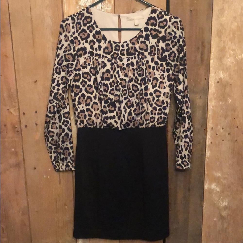 Banana Republic Leopard and Black Dress